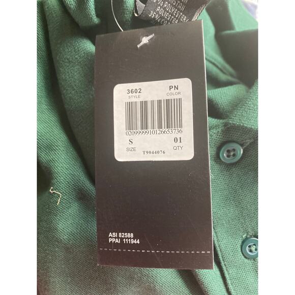River's End Size S Classic Polo Shirt Solid Green UPF Sun Protection Golf NWT - Picture 5 of 5